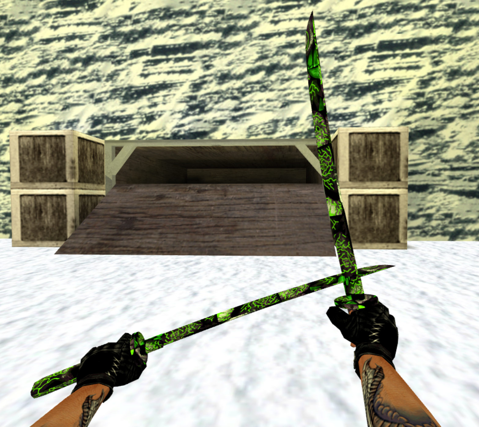 Dual Katana knife model